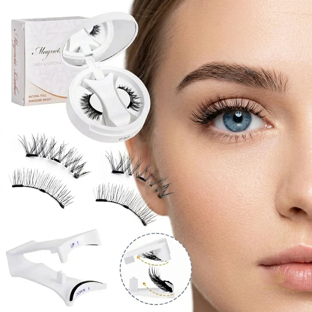 Magnetic eyelashes | No glue required, attaches in 3 seconds | AURA GLOW